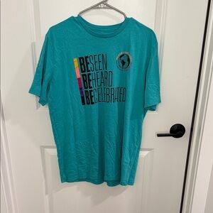 Under Armour Teal Logo Back Graphic T‑Shirt